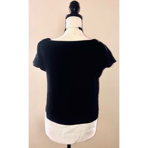 Zara Basic Black & White Top